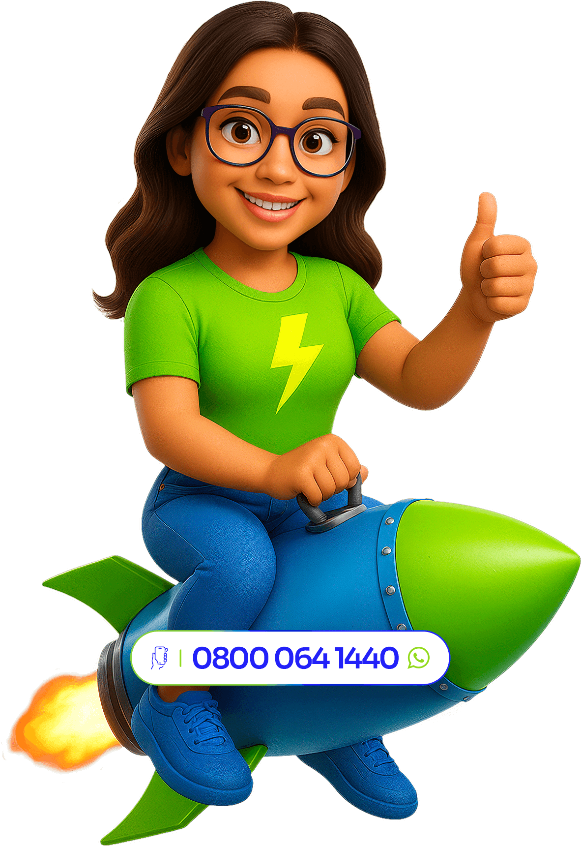 Garota conectada com a Life.in Telecom